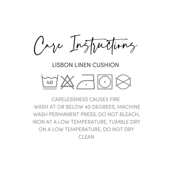 Lisbon Cushion 100% Linen Sage