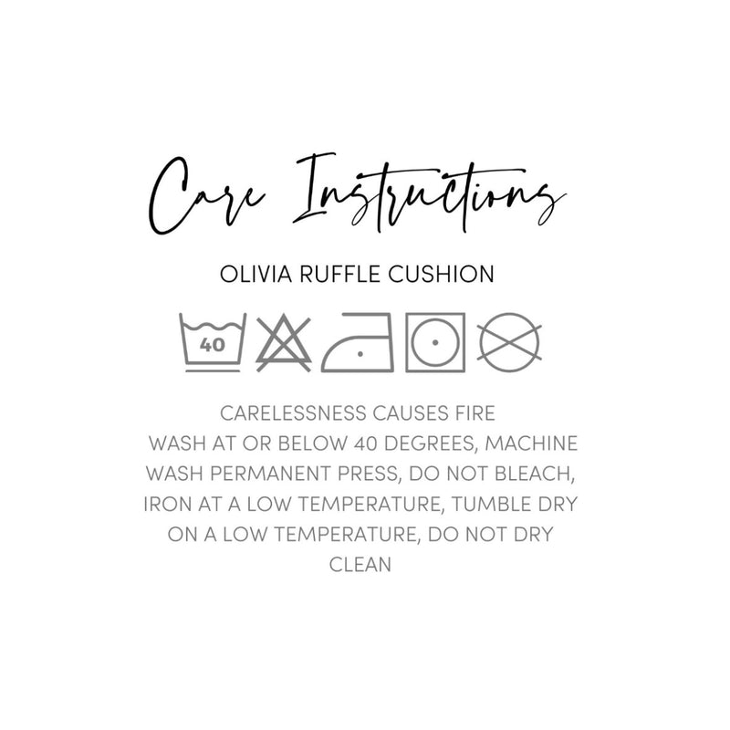 Olivia Ruffle Pillow 100% Linen Shell
