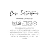 Oli Ruffle Cushion 100% Linen Natural