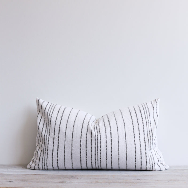 Himmel Grey Textured Stripe Cushion