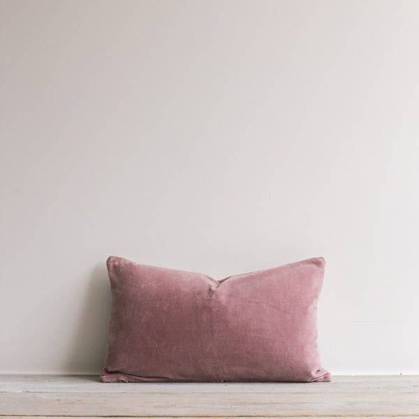 Misi Washed Mauve Velvet Cushion