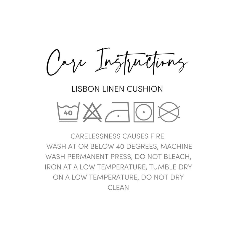 Lisbon 100% Linen Cushion Natural