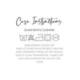 Olivia Ruffle 100% Linen Pillow Shell