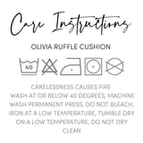 Olivia Ruffle Pillow 100% Linen Silver Grey