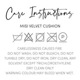 Misi Taupe Velvet Cushion