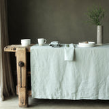 Garment Washed 100% Linen Tablecloth Sage