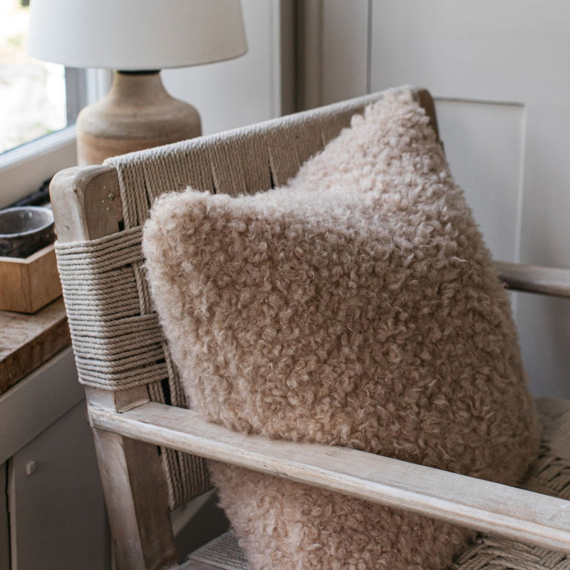 Off-White Sheepskin Long Cushion – Just So Interiors