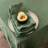 Garment Washed 100% Linen Napkin Set Sea Green