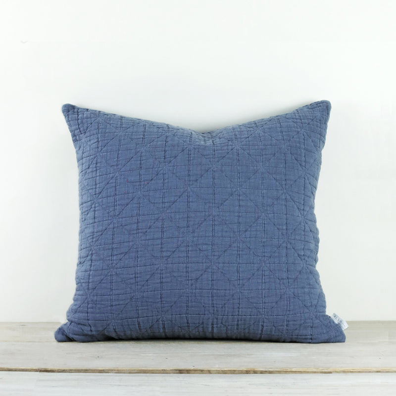 Lilla Mattelasse Aegean Blue Cushion