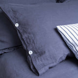 Lisbon Aegean Blue 100% Linen Bed Linen