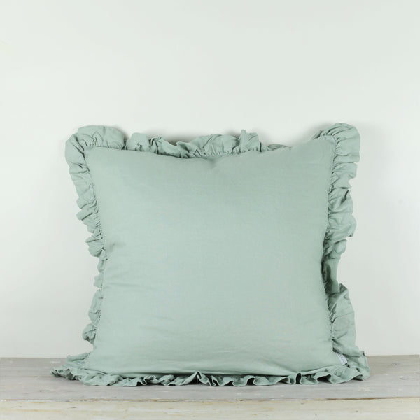 Ruffled throw outlet pillows