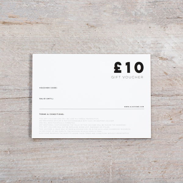 £10 Gift Voucher from ALSO Home