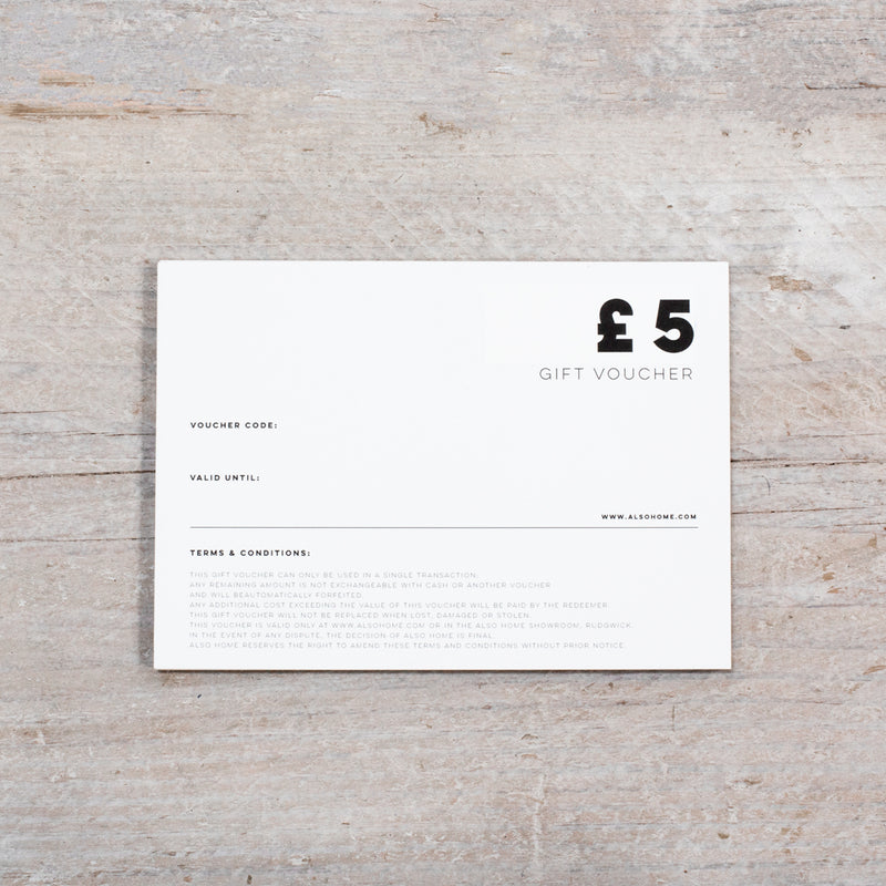 ALSO Home Gift Card £5