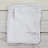 Garment Washed 100% Linen Tablecloth Silver Grey