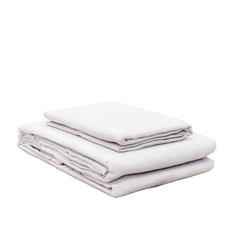 Lisbon Silver Grey 100% Linen Bed Linen