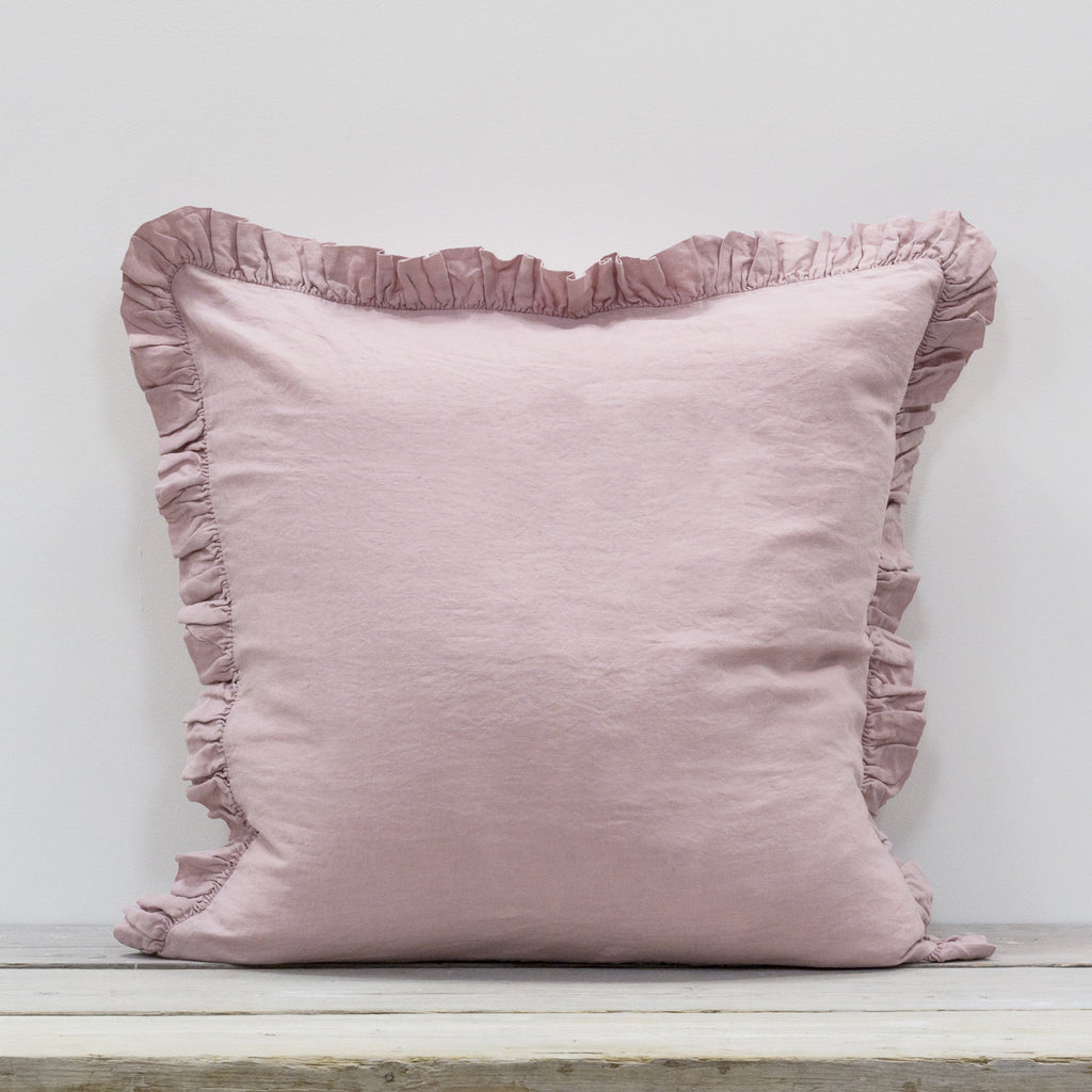 Sevilla 22″ Blush Pink Linen Pillow Cover