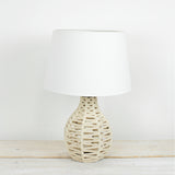 Ori Small Natural Rope Lamp with White Shade