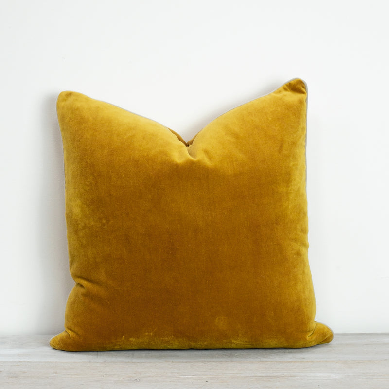 Unari Turmeric Velvet Cushion